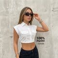 Camisa crop premium